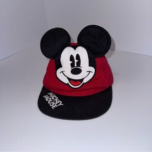 Mickey Mouse Red and Black 3D Ear Hat